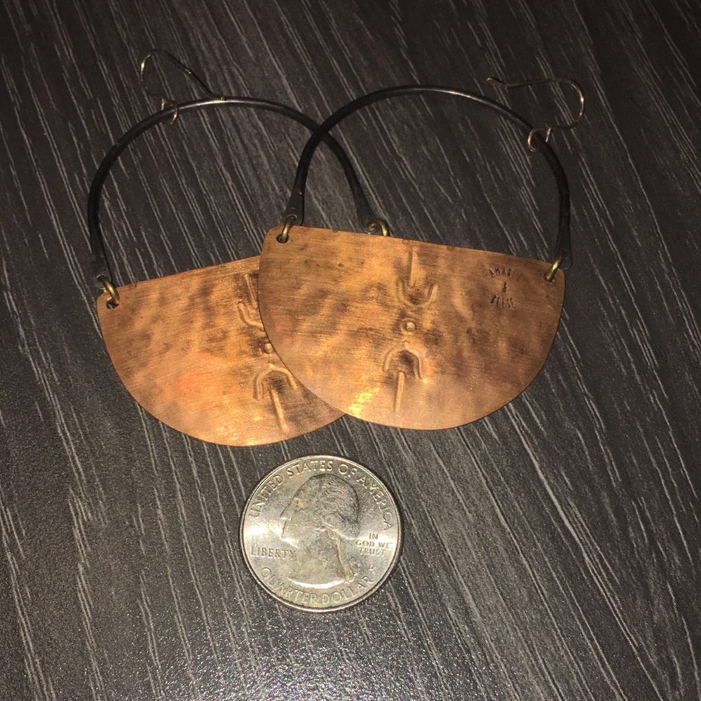 Handmade Artist Copper earrings